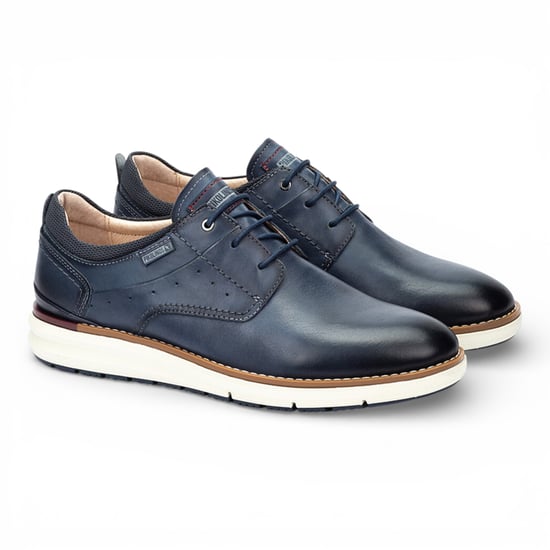 Pikolinos herensneakers van blauw leer met vetersluiting - Manacor - Image 3