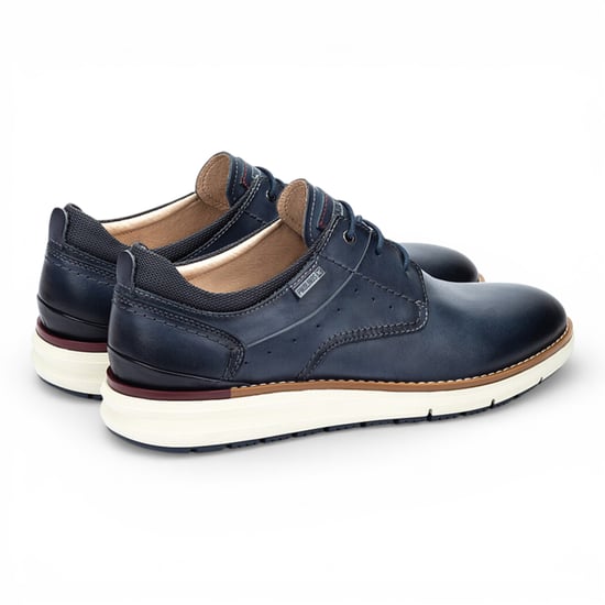 Pikolinos herensneakers van blauw leer met vetersluiting - Manacor - Image 4