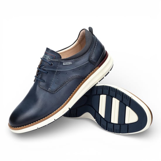 Pikolinos herensneakers van blauw leer met vetersluiting - Manacor - Image 6