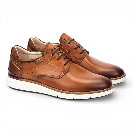 Pikolinos Heren Bruine Leren Vetersneakers - Manacor - Image 4