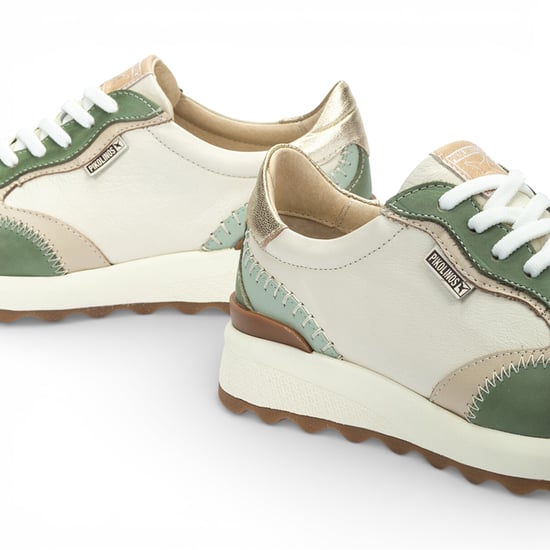 Pikolinos damessneakers van groen leer met vetersluiting - Arrecife - Image 5
