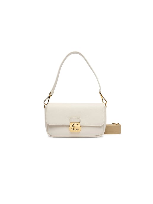 Coccinelle C-Me Lock Handtas Van Gegrained Leder - Image 1