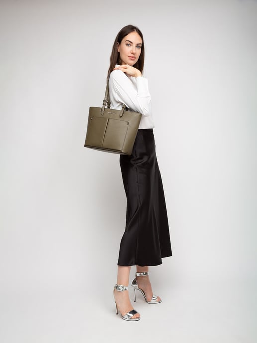 Jet Set Travel Medium Dbl Pocket Tote Icke-läder Veganskt Material - Image 5