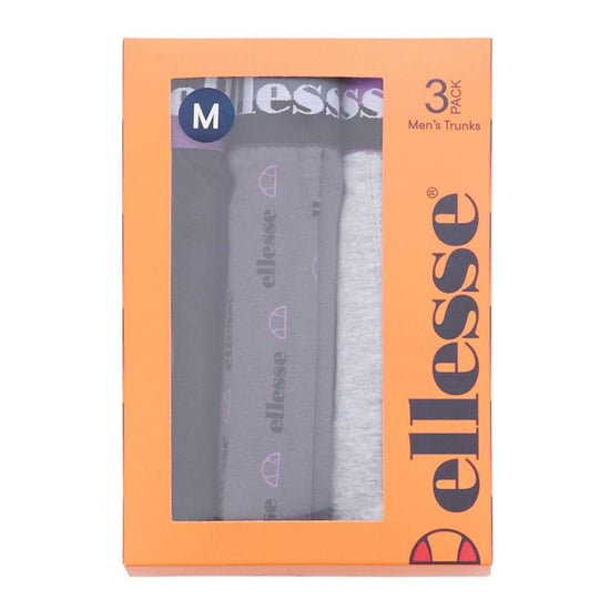 Ellesse Heren Muxel788 Boxershorts (Set van 3) (Grijs/Zwart/Paars) - Image 4