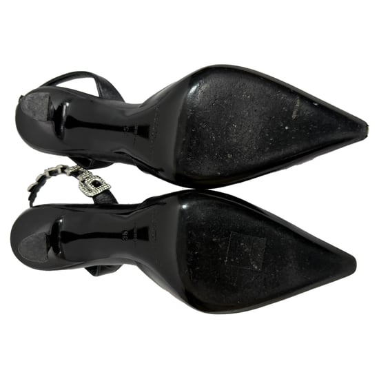 Alexander Wang Grace versierde slingback pumps in zwart leer - Image 6