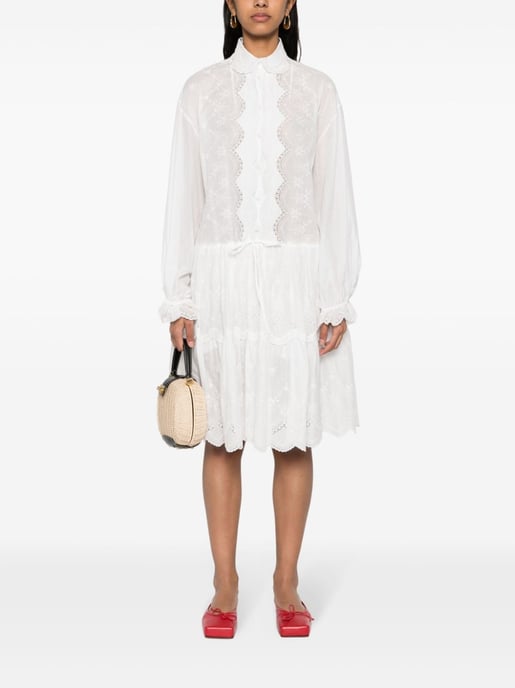 Embroidered Shirt Dress - Image 1