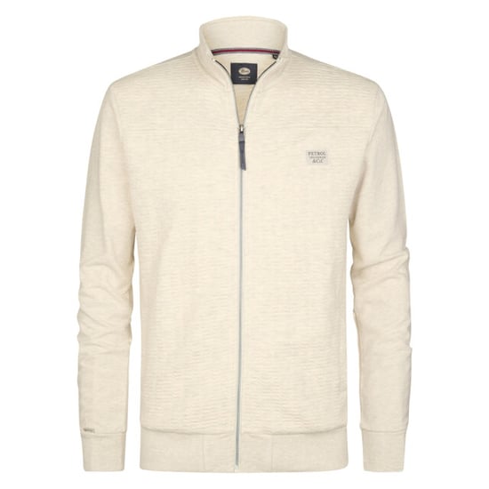 Petrol Industries men sweater collar zip m-1060-swc310 0009 antique white melee - Image 1