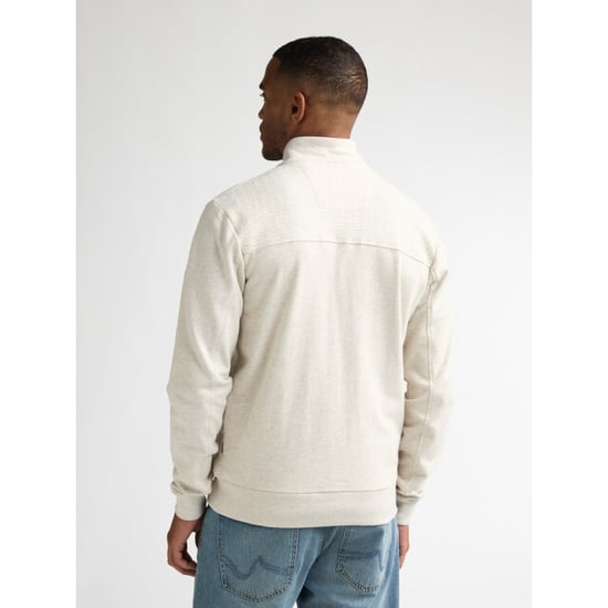 Petrol Industries men sweater collar zip m-1060-swc310 0009 antique white melee - Image 4