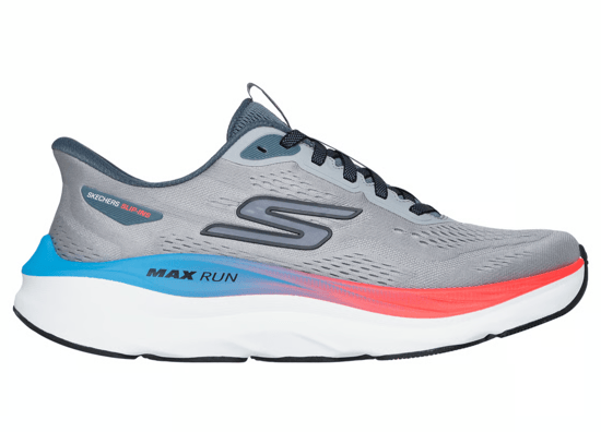 Skechers Mens Max Run Slip-Ins Running Trainers Shoes Grey 221000 - Image 1