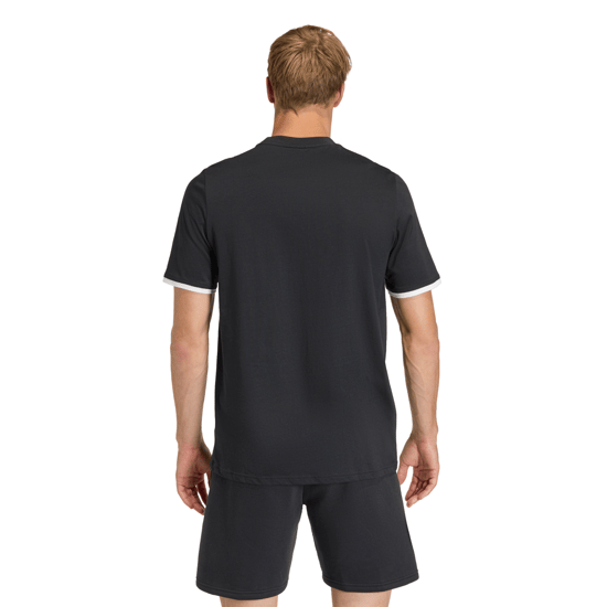Adidas Mens Entrada 26 Cotton T Shirt Crew Tee Black JZ6675 - Image 3