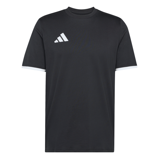 Adidas Mens Entrada 26 Cotton T Shirt Crew Tee Black JZ6675 - Image 4