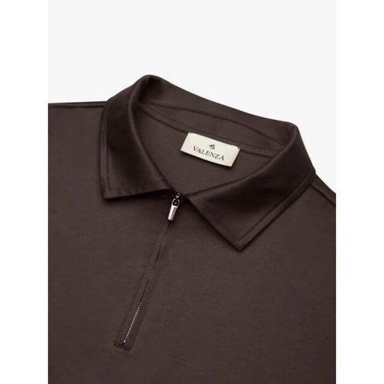 Valenza Supima polo zip collar s/s ebony - Image 2
