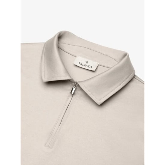 Valenza Supima polo zip collar s/s grey - Image 5