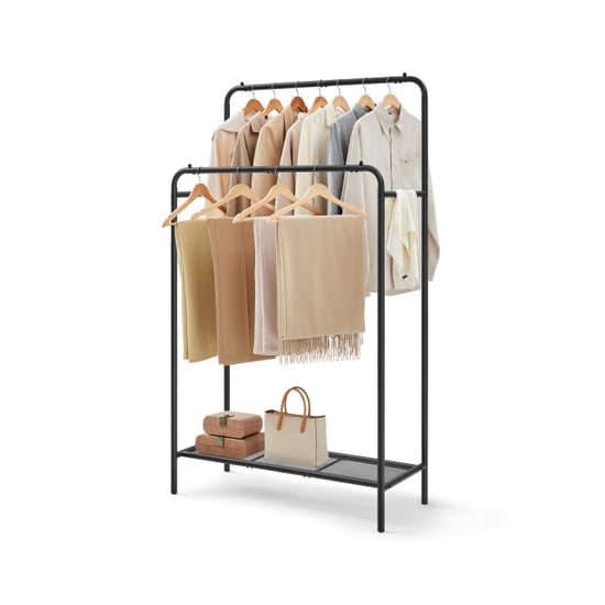 MAZAZU Dubbel kledingrek met schoenenrek – – 94,8 × 40 × 169,8 cm - Image 1