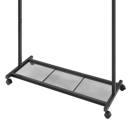 MAZAZU Kledingrek op wielen – met schoenenplank – metaal – 44 × 95 × 157,7 - Image 1