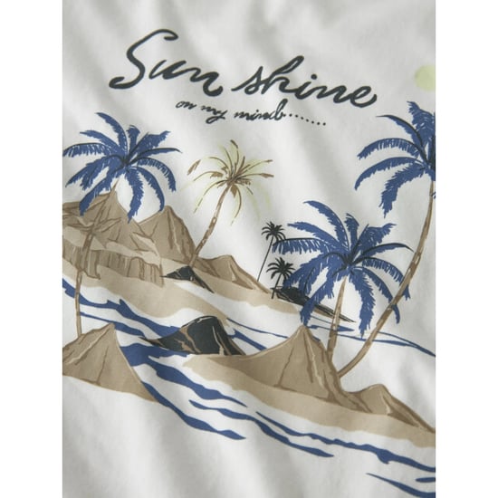 Name It Jongens korte pyjama set shortama nkmnightset wit/blauw palm print - Image 3
