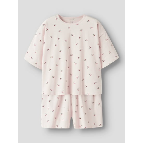 Name It Meisjes korte pyjama set shortama nkfnightset roze kersen print - Image 3
