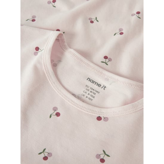Name It Meisjes korte pyjama set shortama nkfnightset roze kersen print - Image 5