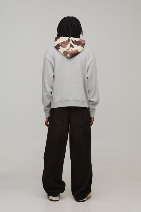 Oversized Applique Cow Print Hoodie - Image 2