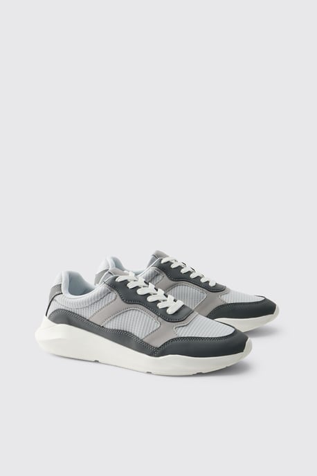 Mesh Contrast Panel Runner Style Trainer - Image 1