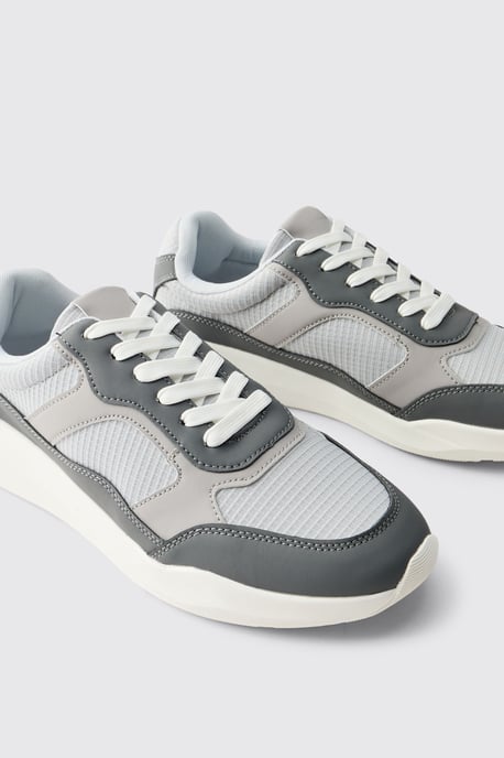 Mesh Contrast Panel Runner Style Trainer - Image 3