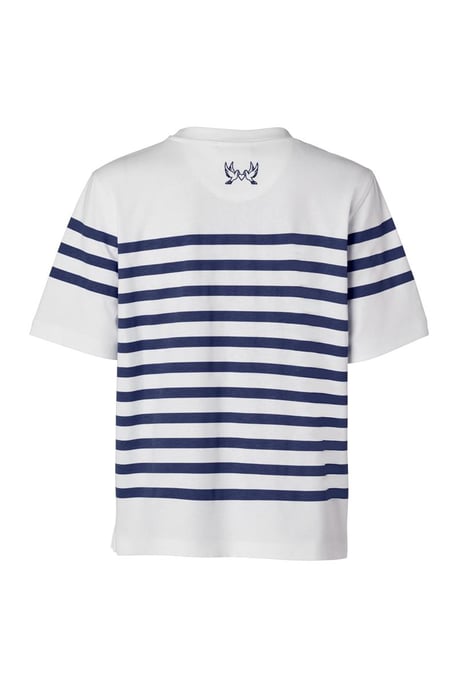 Caroline Tensen Elba Streep T-Shirt Wit / Navy - Image 5