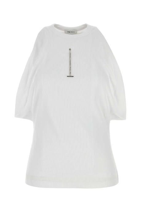 White Stretch Cotton Top - Image 2