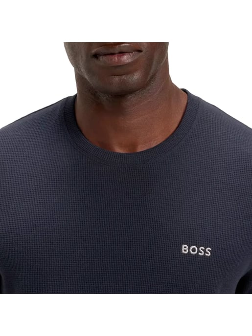 Boss heren T-shirt met wafelprint - Image 3