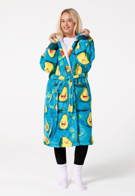 "Happy Avocado" Sherpa-morgonrock - Image 4