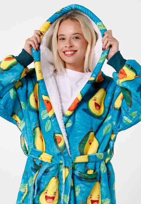 "Happy Avocado" Sherpa-morgonrock - Image 5