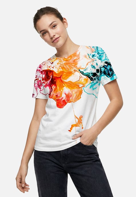 "Paint Pour Climber" T-shirt - Image 4