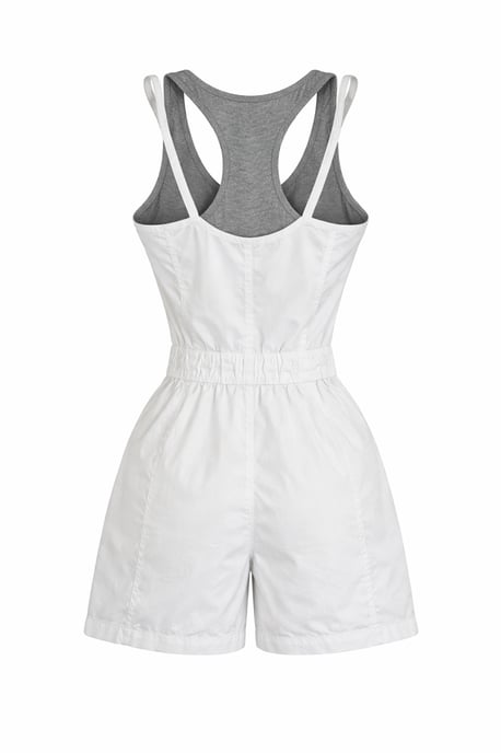 Gelaagde sportieve playsuit met racerback-top - Image 2