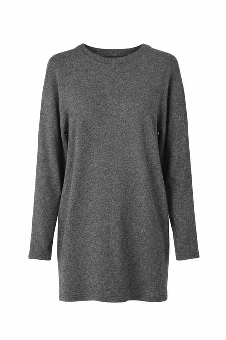 Relaxte tuniek met lange mouwen en een strakke ronde hals. - Image 1