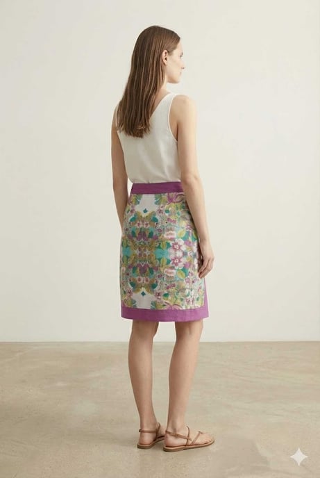 A-lijn rok met bloemenprint — Fris, artistiek en perfect voor zomerse elegantie - Image 4