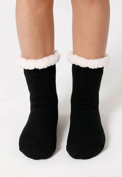 "Pure Black" Sherpa Socks - Image 1