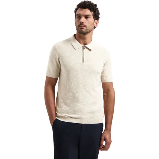 No Excess Pullover short sleeve polo zip frot desert - Image 1