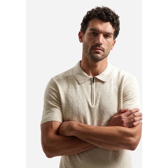 No Excess Pullover short sleeve polo zip frot desert - Image 4
