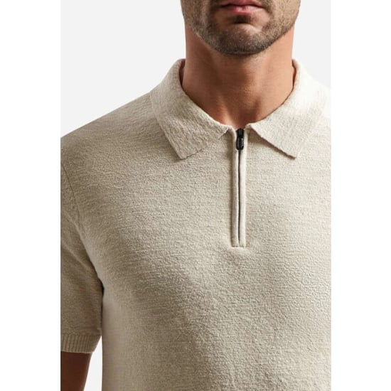 No Excess Pullover short sleeve polo zip frot desert - Image 5