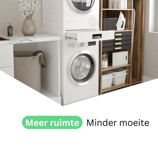 Wasophoogte ® tussenstuk wasmachine & droger met lade - - Image 1