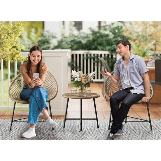 4goodz Outsunny 3-delige tuinmeubelset, rattan stoelen- licht - Image 6