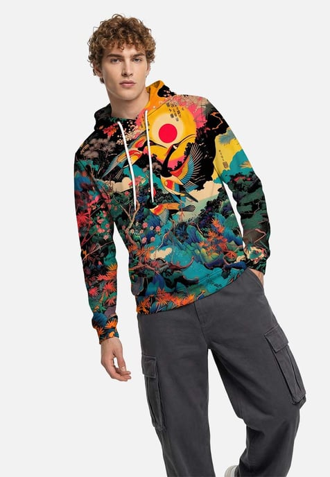 "Japanese Heron" Hoodie - Image 5