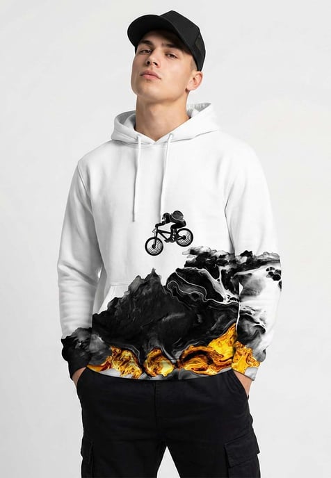 "Paint Pour Biker" Hoodie - Image 2