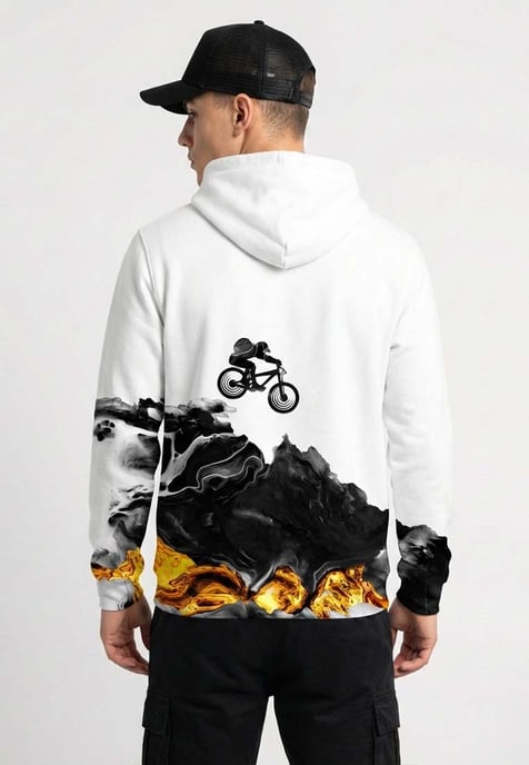 "Paint Pour Biker" Hoodie - Image 3