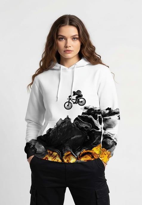 "Paint Pour Biker" Hoodie - Image 4
