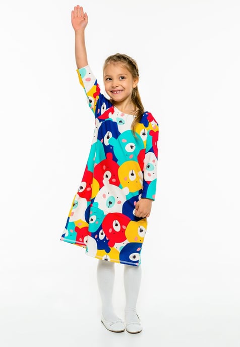 "Colorful Bears" Jurk met lange mouwen - Image 2