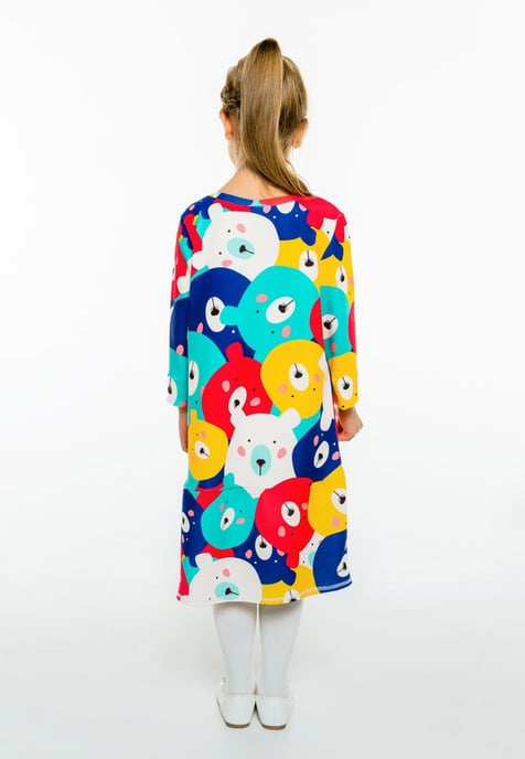 "Colorful Bears" Jurk met lange mouwen - Image 4