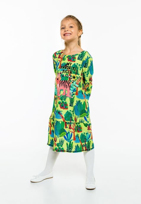 "Cartoon Tiger" Jurk met lange mouwen - Image 3