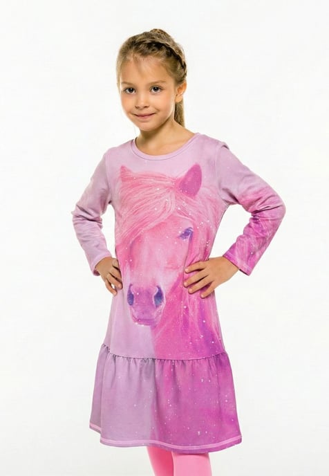 "Pink Horse" Jurk met lange mouwen - Image 2