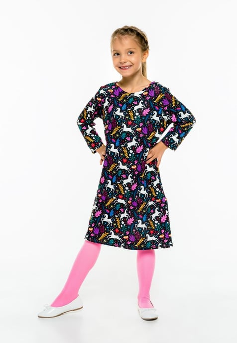 "Folk Unicorn" Jurk met lange mouwen - Image 2