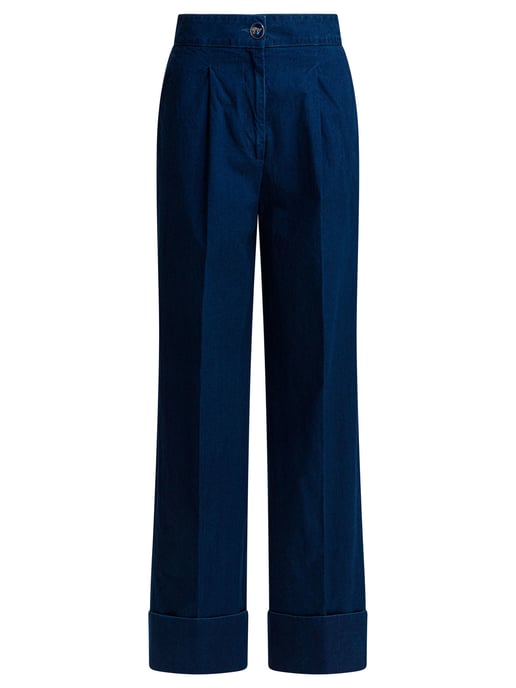 Wide-leg Jeans With Pleats - Image 1